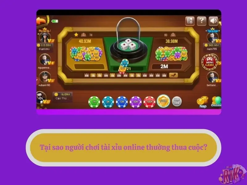 Tại sao người chơi tài xỉu online thường thua cuộc?